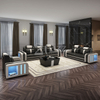 Muebles de sofá de cuero de sala de estar de diseño moderno de estilo americano de lujo ligero