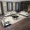 Sofá seccional LED con chaise lounge