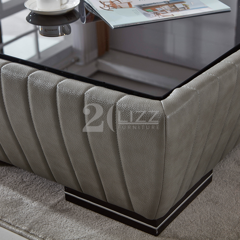 Sofá de cuero clásico de la sala de estar de los muebles chinos