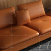 Sofá de cuero extragrande de 2 plazas para sala de estar