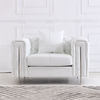 Sofá de cuero Chesterfield de alta calidad para sala de estar