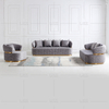 Sofá de salón pequeño gris oscuro con clase