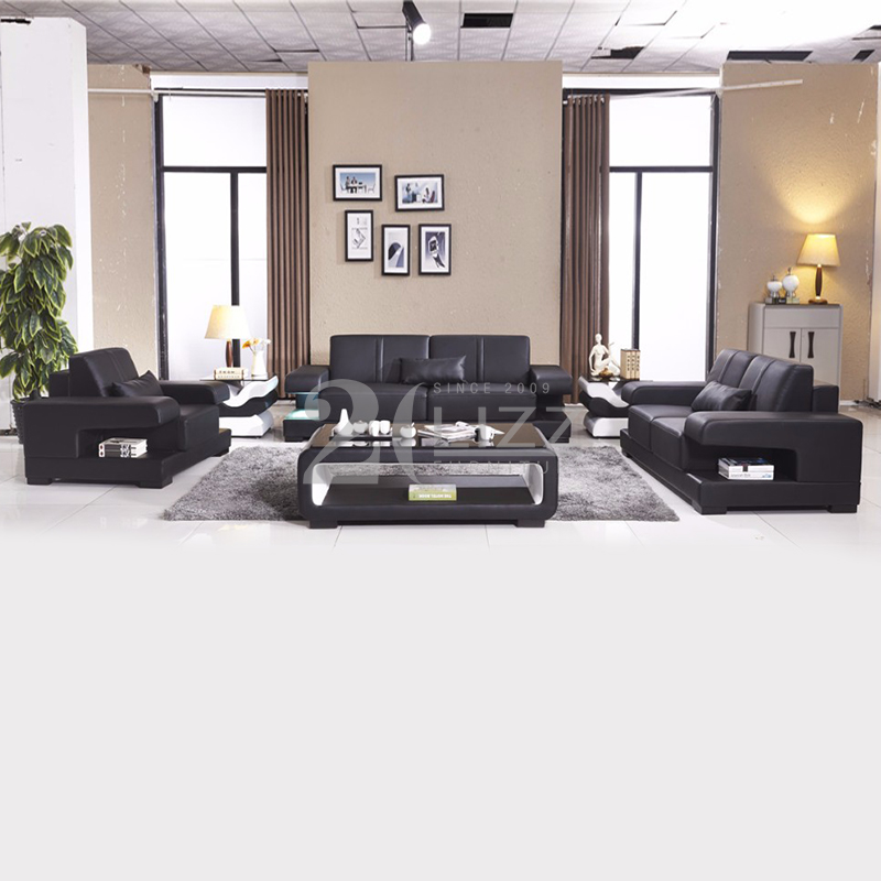 Sofá de cuero moderno para muebles para el hogar con almacenamiento