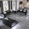 Leisure Dark Gery - Sofá seccional con mesa de centro LED