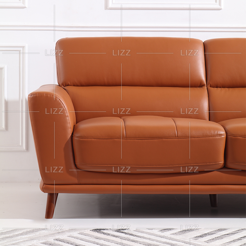 Sofá de sala de estar pequeño de gama alta en naranja