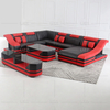 Sofá seccional con respaldo alto LED de ocio con chaise