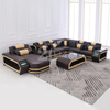 Sofá de sala de estar pequeño personalizado de color marrón oscuro