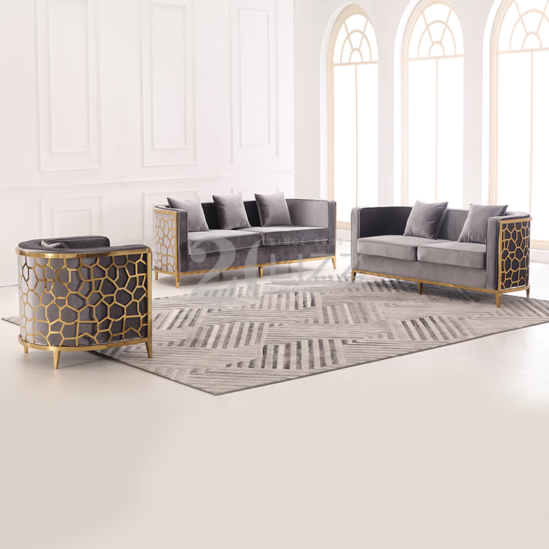 Sofá de tela en forma de U de alta calidad para sala de estar