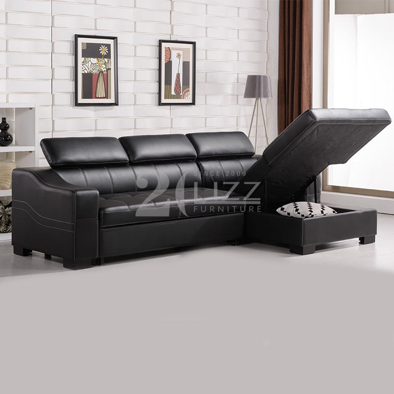 Sofá seccional moderno para sala de estar con cama extraíble