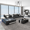 Sofá seccional LED en forma de L de estilo americano para sala de estar