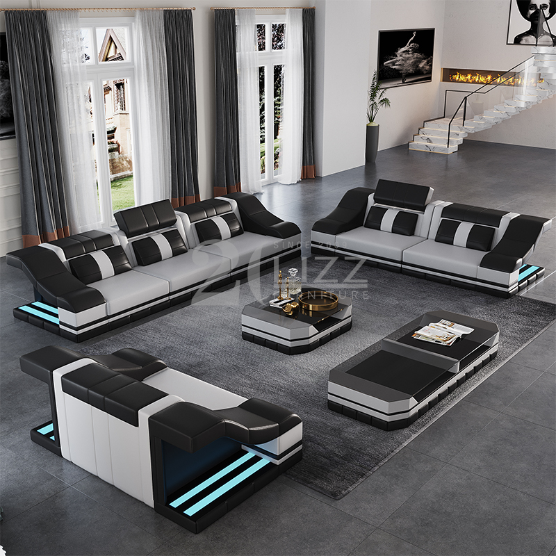 Juego de sofás de cuero de la suite Modern Leisure Lounge